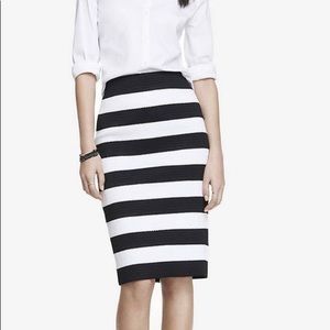 Express Black and White Skirt